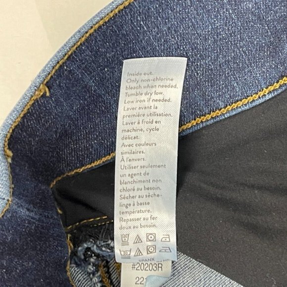 Spanx Distressed Ankle Skinny Jeans Women M Tummy Panel Stretch Denim 20203R - Picture 12 of 16
